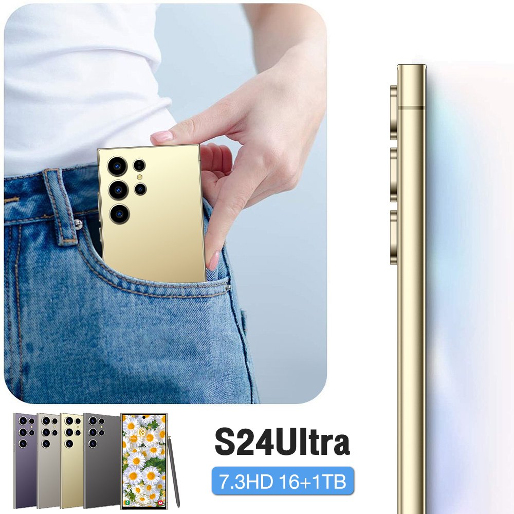 2024 Gloabal Version New S24 Ultra Android 14 unlocked cell phone 7.3 inch Face ID 16GB+1TB 5G Gaming Smart Mobile phones